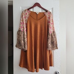 Umgee Burnt Orange Shirt/Dress